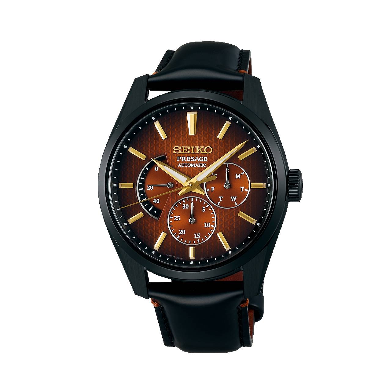 Seiko Presage. Limited Edition. 2000 stuks wereldwijd. Sharp Edged Series Kabuki. Automaat Cal. 6R21. Gangreserve. 100m WR. Saffierglas