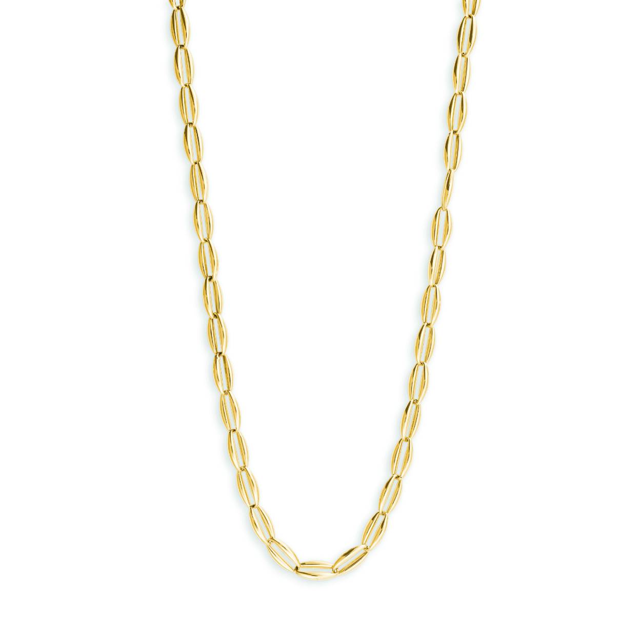 Gouden choker met grote open schakels