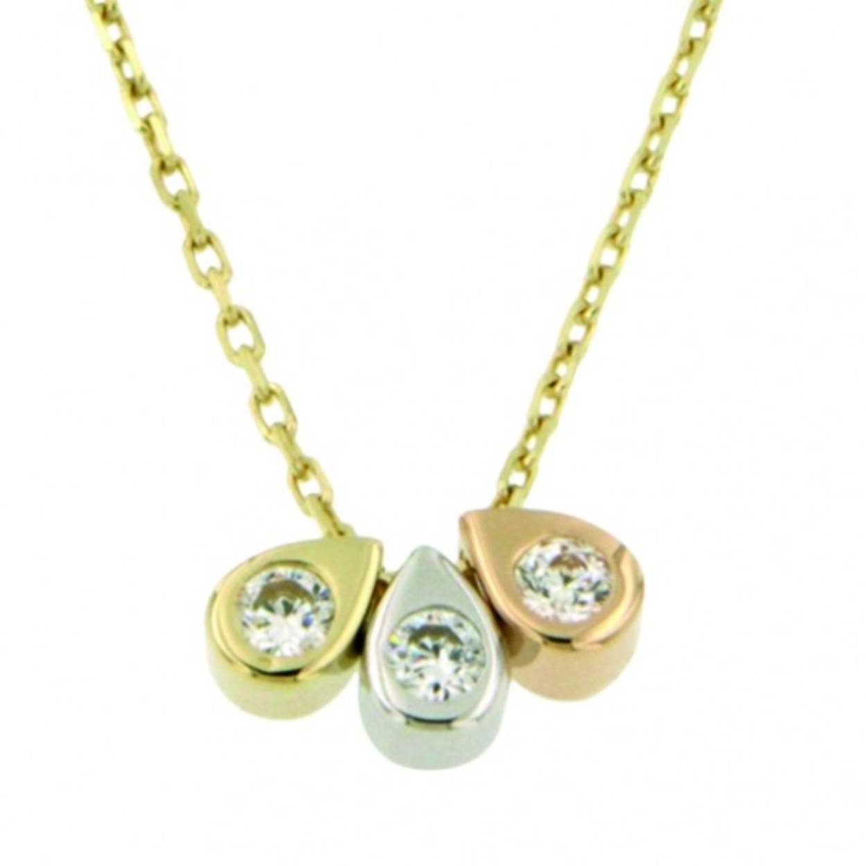 Symbol Chain - 3x Druppel
Fijn anker collier met daartussen een symbool met zirkonia