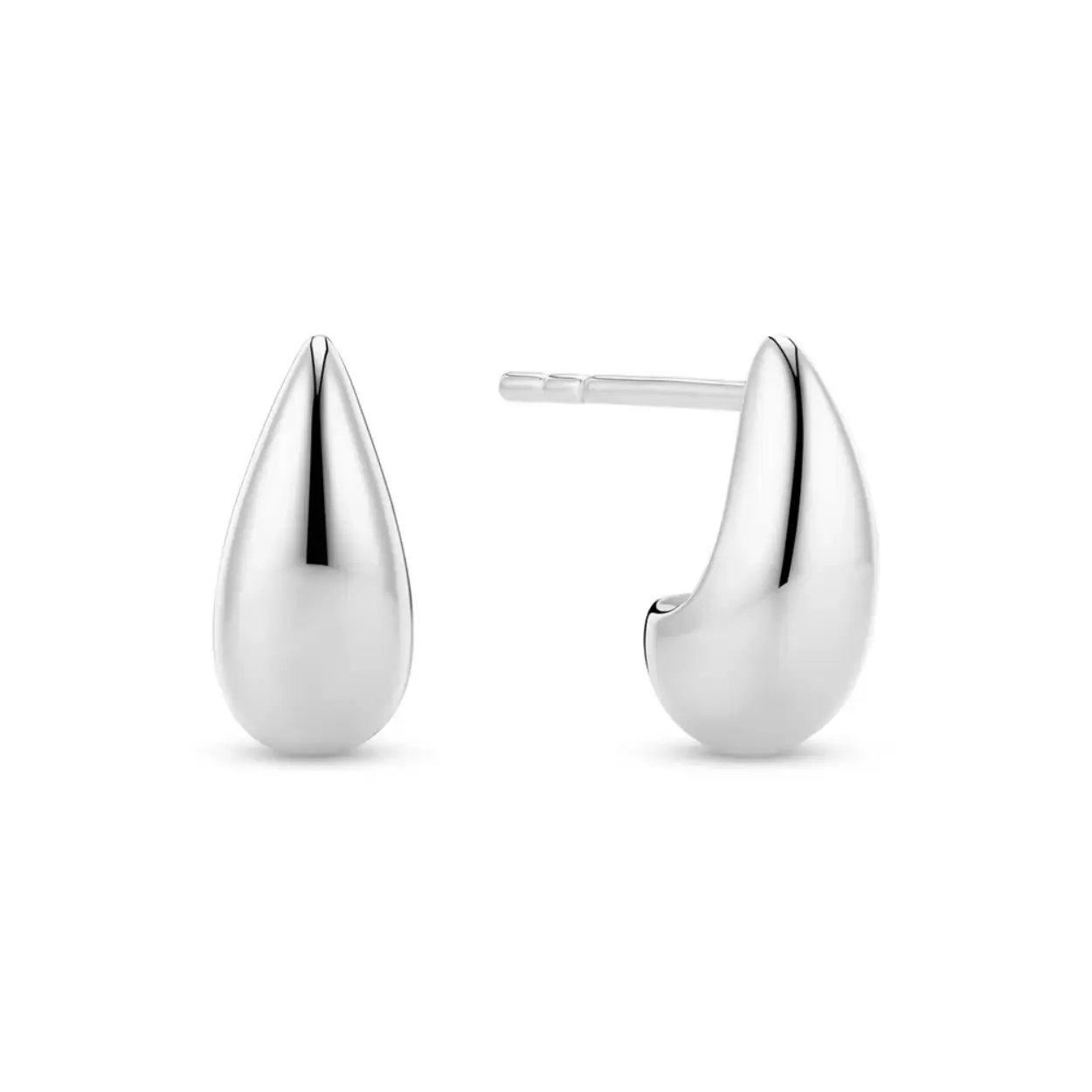 EARRINGS GOCCIOLINA PICCOLO RHODIUM PLATED WITH A POLISHED SURFACE.