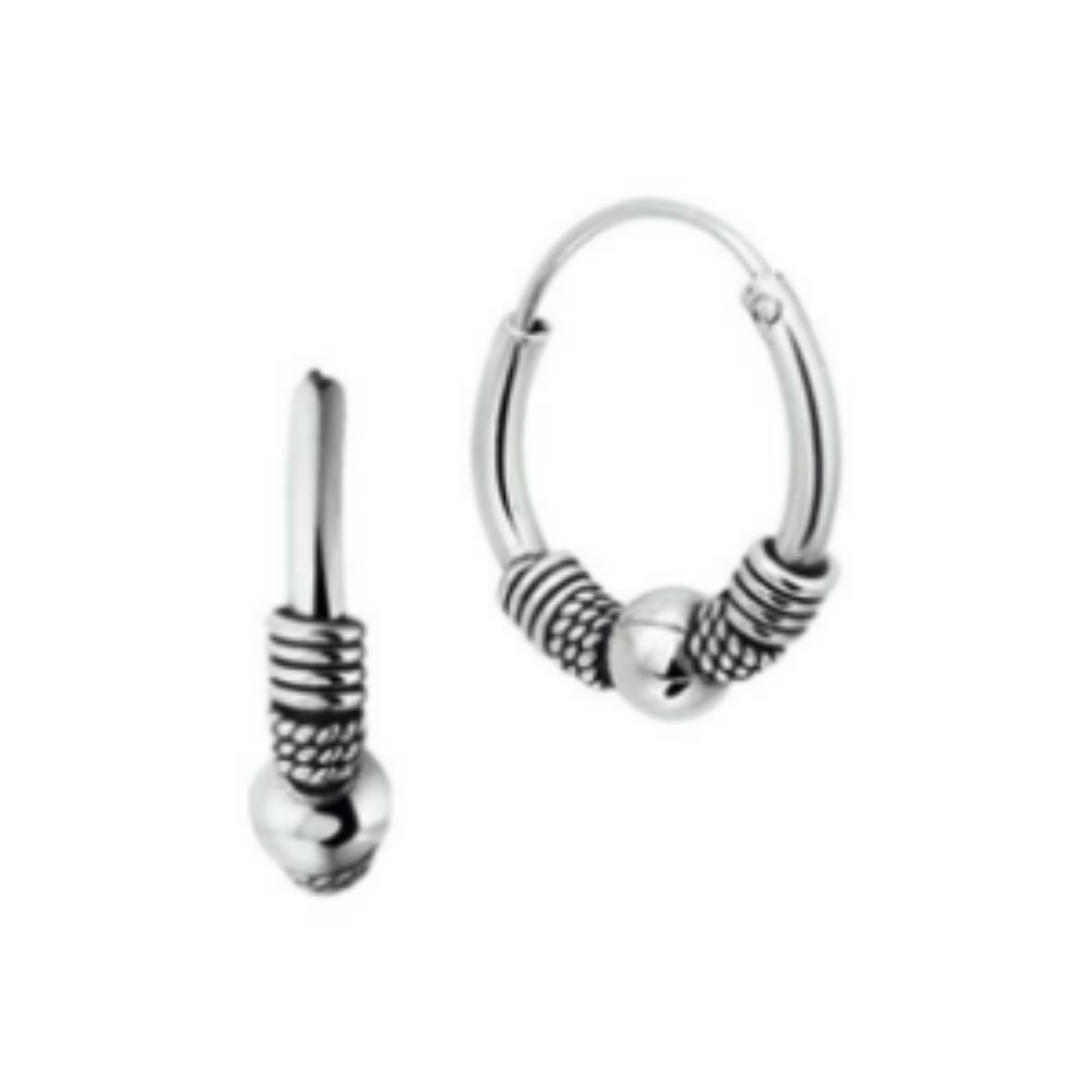 Zilveren oorringen oxi bali 4,0 mm