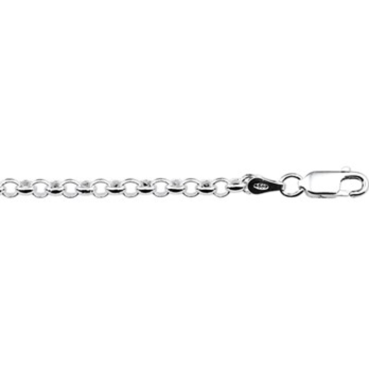 zilveren bedelarmband, jasseron 3mm 13cm