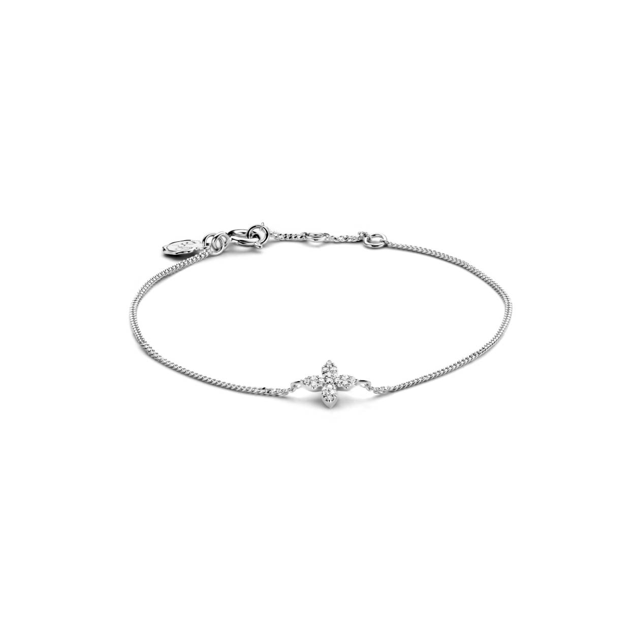 Zilveren armband (15,5 - 17,5 cm) met échte diamantjes uit de 'Signs & Symbols' collectie
Materiaal: 925 zilver/diamant: 0,068 ct