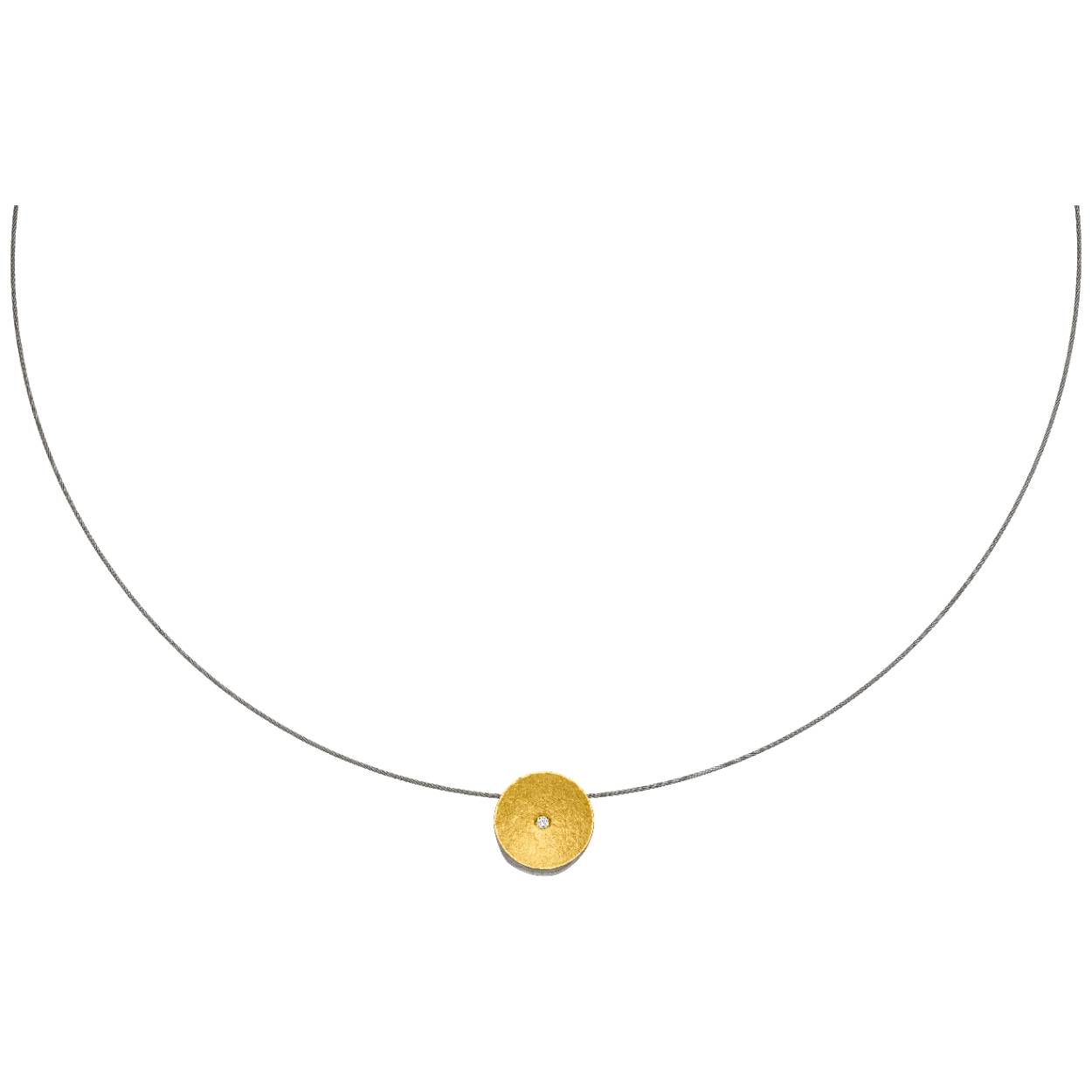 Manu Scmuck collier diamant 0.02 karaat