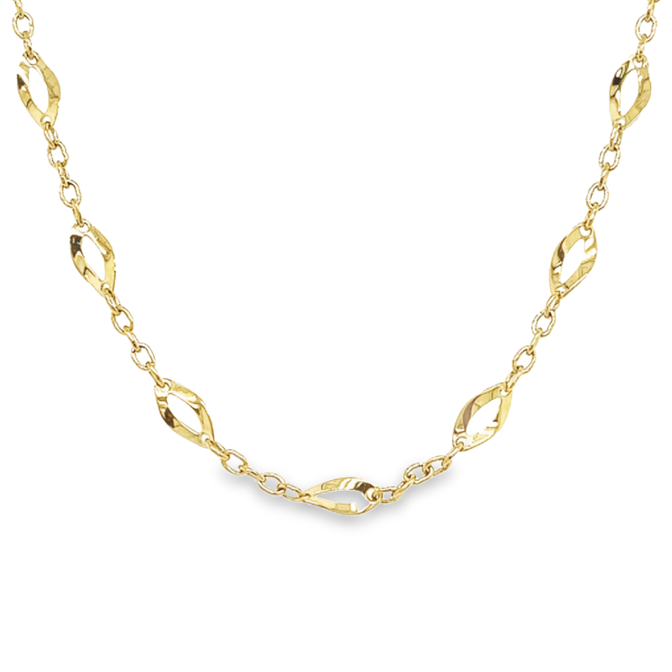 14-karaats geel gouden collier. Armband GAS168WRSM is een setje met collier GCS168WRSM.