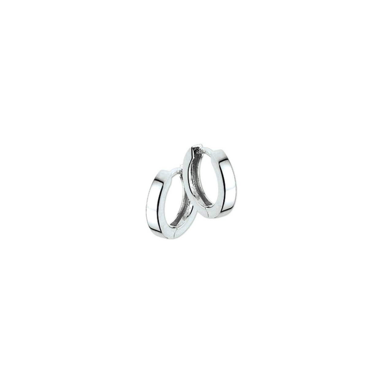 Witgouden oorringen klapsluiting 12x1.8mm
