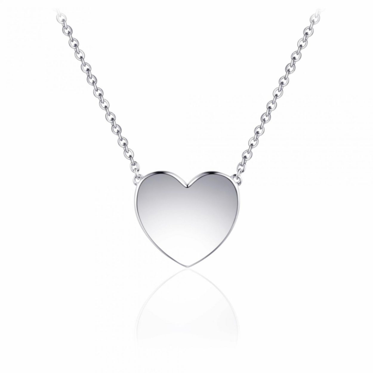 Collier met een hart .
Zilver
42/45 cm