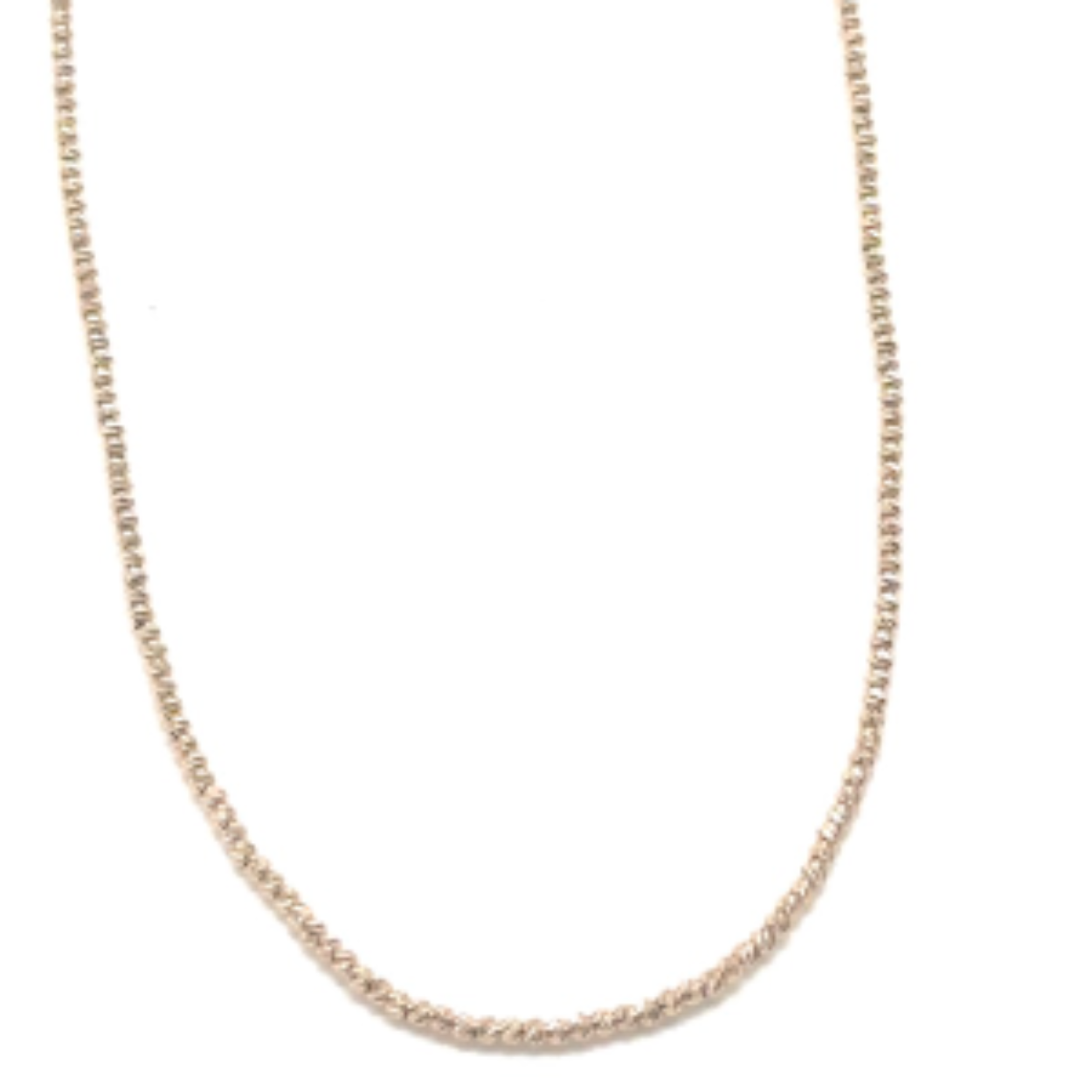 14k rosé gouden collier/ 45cm/1.3mm