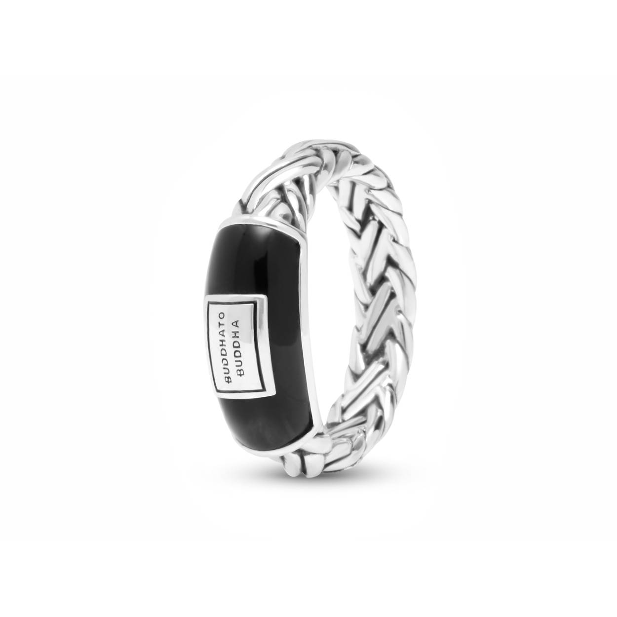 Buddha to Buddha 172 17 - Katja XS Black Onyx Ring Silver