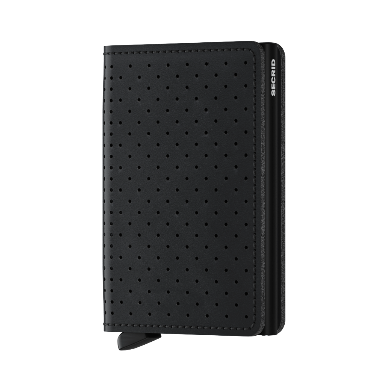 De Slimwallet is een eigentijdse kijk op de klassieke billfold. Door het slanke profiel past hij perfect in elke binnen- of broekzak. Het ruim gesneden leer biedt ruimte voor ten minste 6 extra kaarten en bankbiljetten.
Het gepatenteerde mechanisme geeft met één simpele beweging toegang tot je kaarten: klaar voor gebruik. De aluminium behuizing beschermt kaarten tegen buigen, breken en ongewenste draadloze communicatie.
Perforated
Verfijnde innovatie: Geïnspireerd door de klassieke rijhandschoen. Dit verfijnde ontwerp maakt de wallet een ingetogen klassieker met veel gevoel en grip.

Gecorrigeerd geperforeerd leer, klassiek gaatjesleer ontmoet innovatie, Europees rundleer en gemaakt in Nederland. Bezoek onze leerpagina voor meer informatie over leereigenschappen, ons productieproces en verzorgingsinstructies.

Draagt
4 verdikte of 6 platte kaarten
6 extra kaarten
Bankbiljetten
Visitekaartjes
Bonnetjes
Afmetingen en gewicht
68 x 102 x 16 mm
72 g
2 jaar garantie