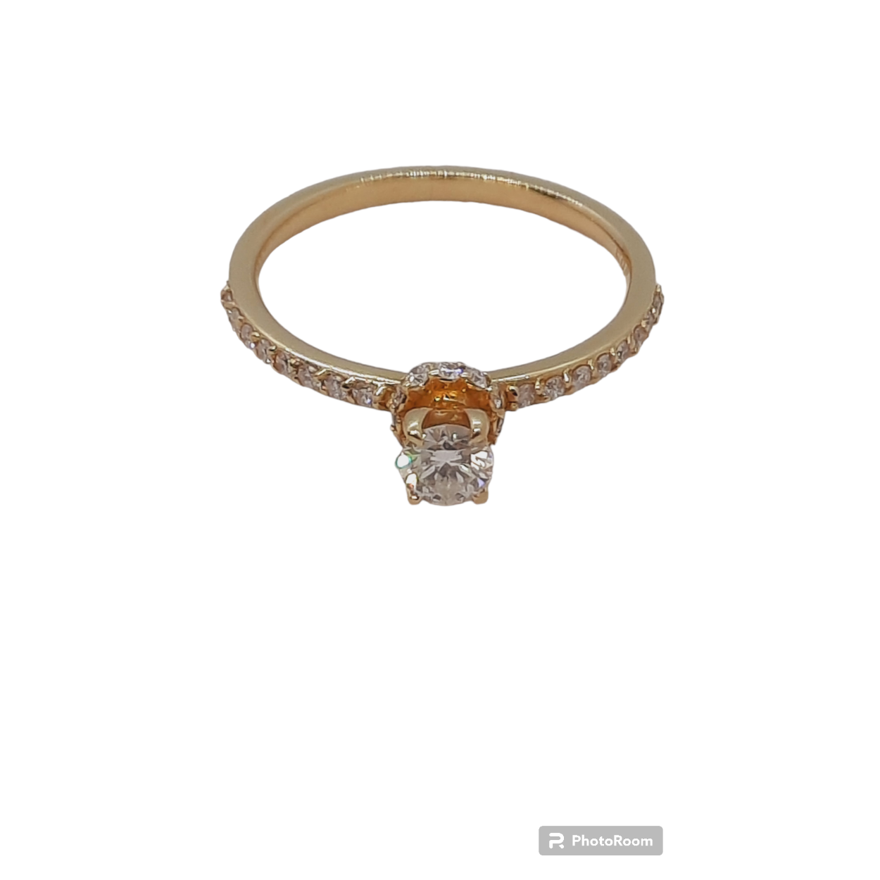 Diamant Ring 0.24 f si0.22 f si14kt