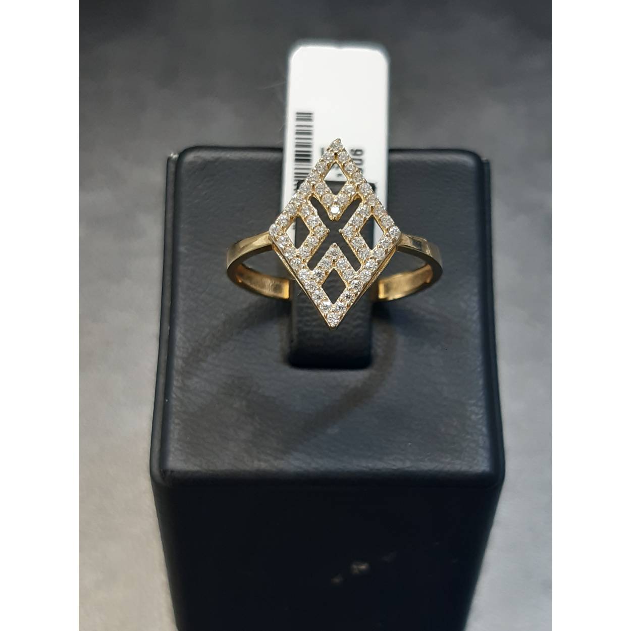 gouden ring14kt met stenen