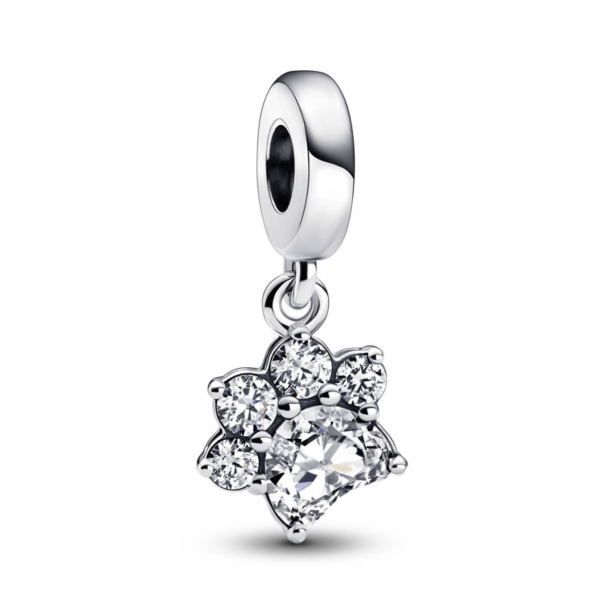Sparkling Pet Paw Print Hangende Bedel