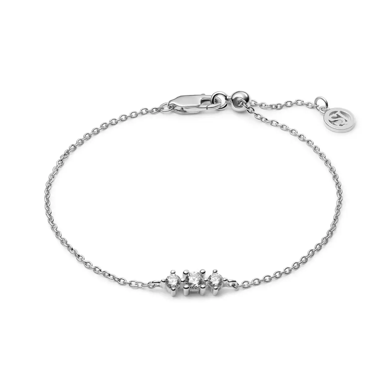 BRACELET LUCENTE TRE RHODIUM PLATED, WITH WHITE ZIRCONIA.