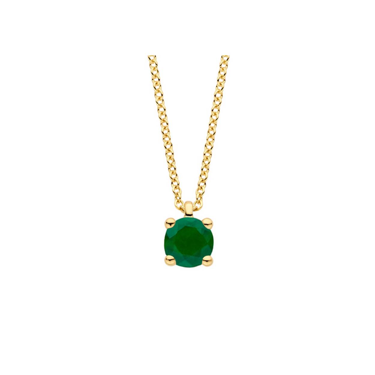 Blush Collier 3200YEM - Geel Goud (14k) met Smaragd