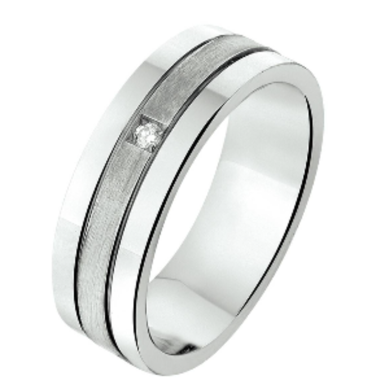 zilveren relatiering maat 18 met 0.02crt H/SI