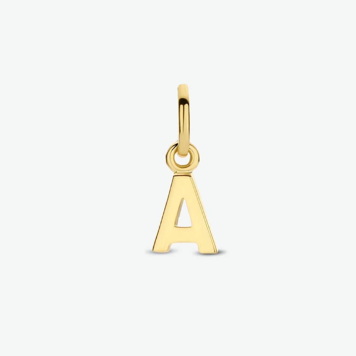 925 zilveren hanger verguld uitgevoerd in letter A. Geen garantie op plating.