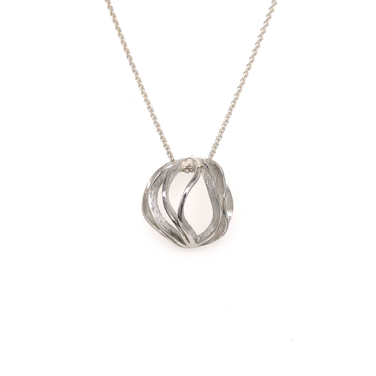 Zilveren hanger Wave 013