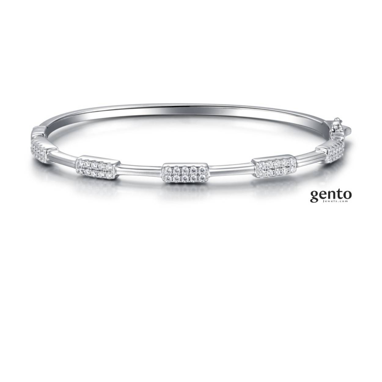 ARMBAND BANGLE ZILVER 925 RHOD CZ 
