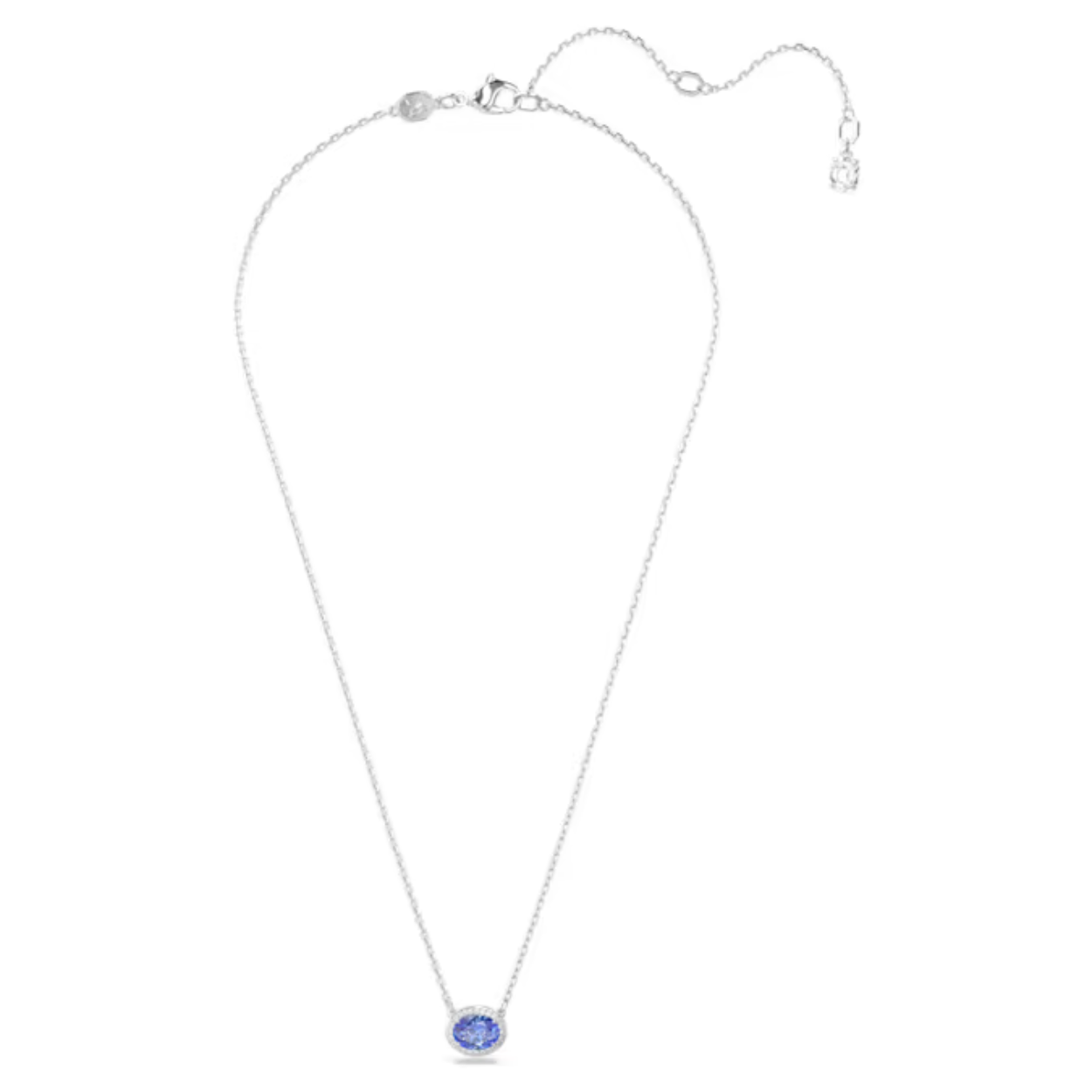 Deze opvallende Constella-hanger is geïnspireerd op een sterrenstelsel vol glinsterende sterren en heeft een wonderbaarlijke schittering. De ketting met een rhodium toplaag heeft in het midden een ovaalvormige Swarovski Zirkonia in weergaloos blauw die wordt omringd door een pavé van heldere, ronde kristallen. Aan het uiteinde van het verlengstuk is een aanvullende steen geplaatst voor een extra luxueuze uitstraling. Combineer deze ketting met bijpassende Constella-oorbellen voor een vrolijk kleurrijk accent.