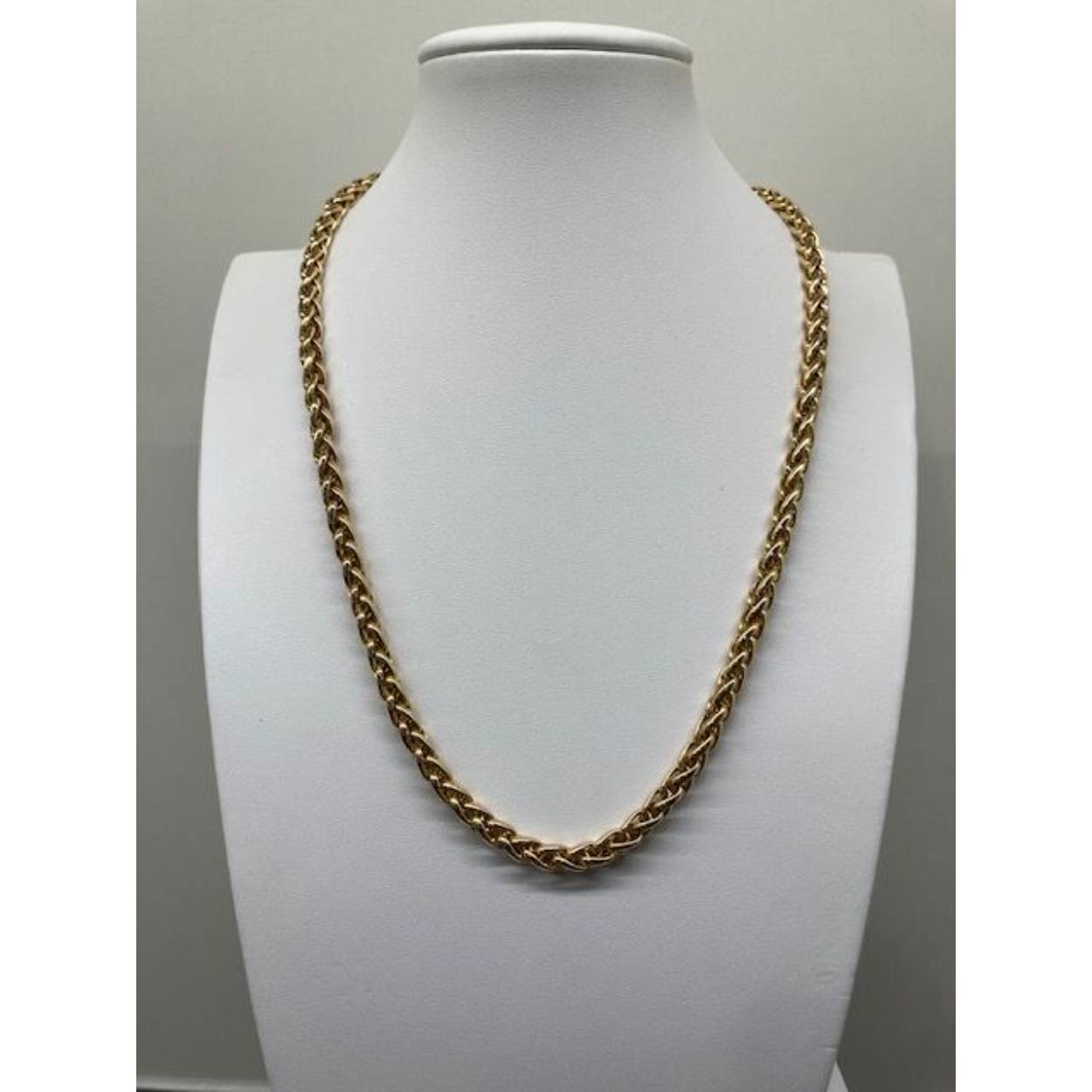 Gouden vossenstaart schakel collier. Door de verlengketting, is de draaglengte ideaal aan te passen. Mooi in combinatie met de bijpassende armband. 