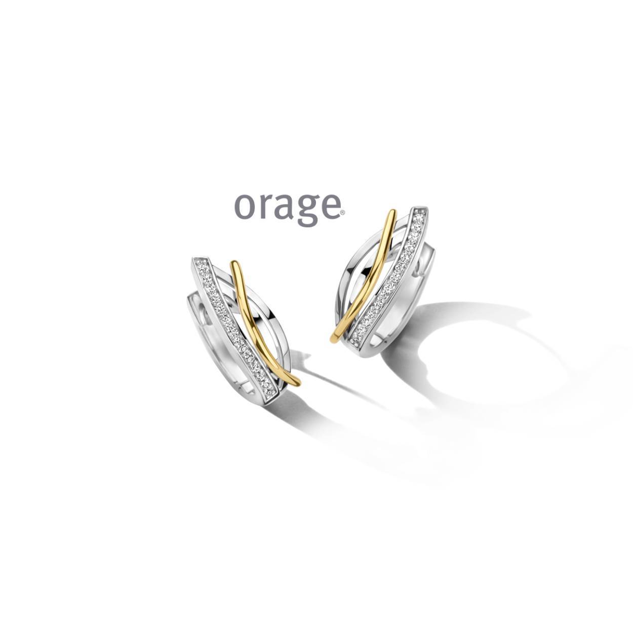 Goud/zilverkleurige creolen met zirkonium van Orage
Materiaal: 925 zilver
Bijhorende ketting met hanger en ring ook verkrijgbaar van deze set
