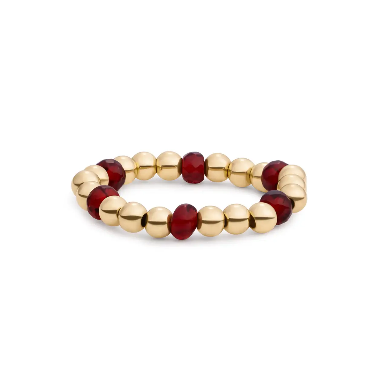 De Beaded Ring I Facet roundel Ruby Quartz - Goud, modelnummer SRI-G-RDL-G50, is een prachtige ring in de categorie juwelen. Het is een verfijnde toevoeging aan elke outfit, ideaal om dagelijks te dragen of bij speciale gelegenheden. Combineer het met andere gouden accessoires voor een elegante look. Perfect voor degenen die subtiele luxe waarderen.