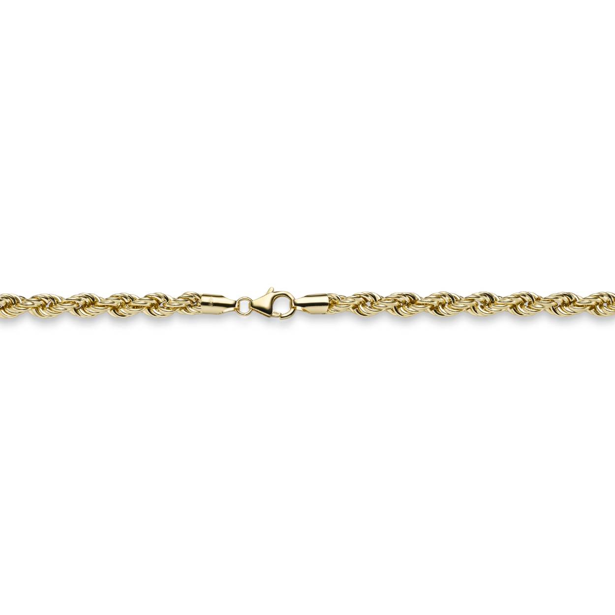 14k geelgoud 5.0 mm koord collier,op 50 cm lengte