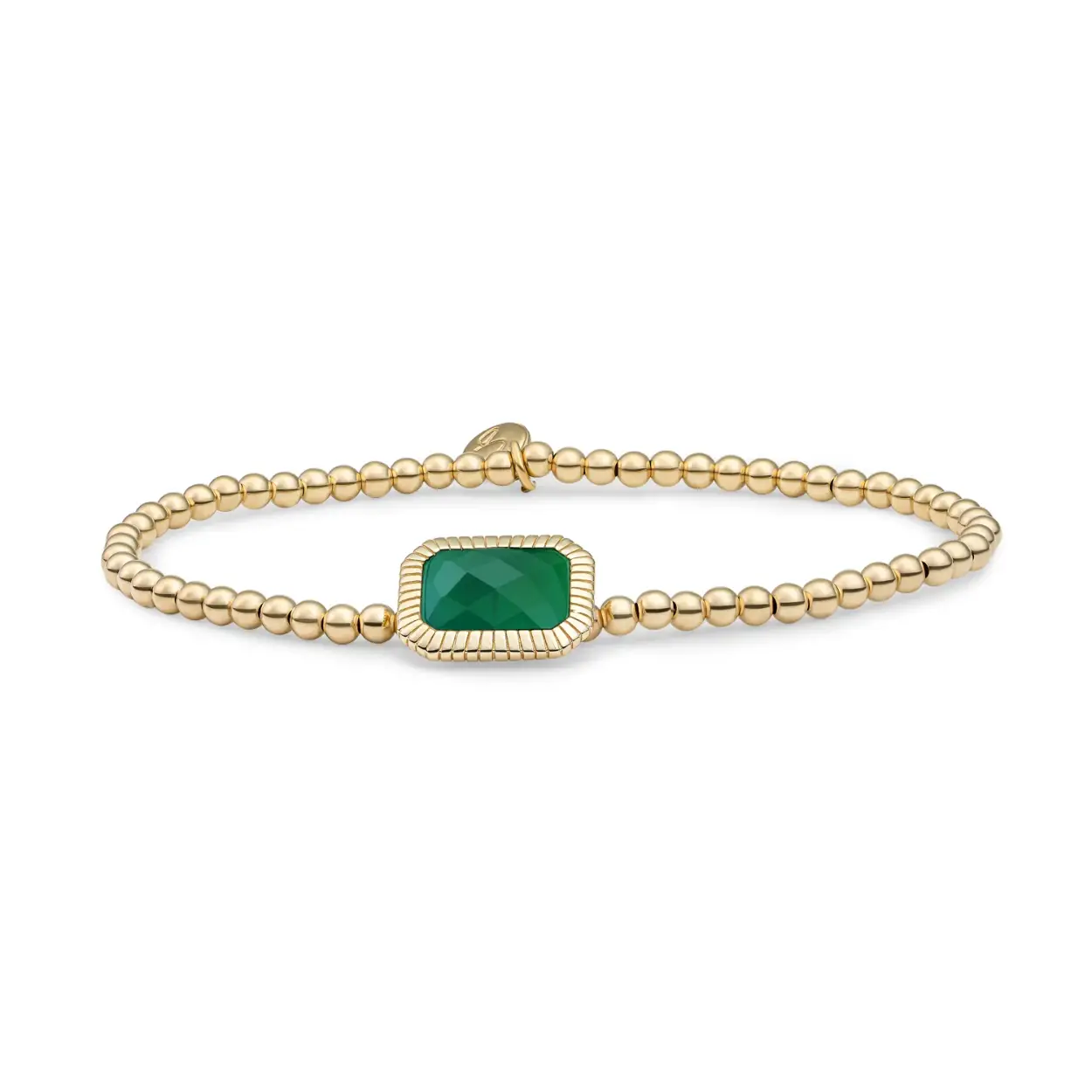 GREEN ONYX BAQUETTE BRACELET
