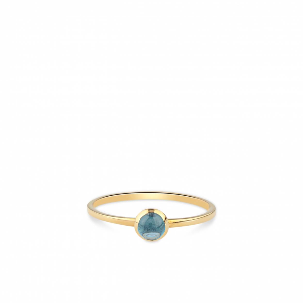 Swing Jewels 14 krt geelgouden ring met blauw zirkonia.