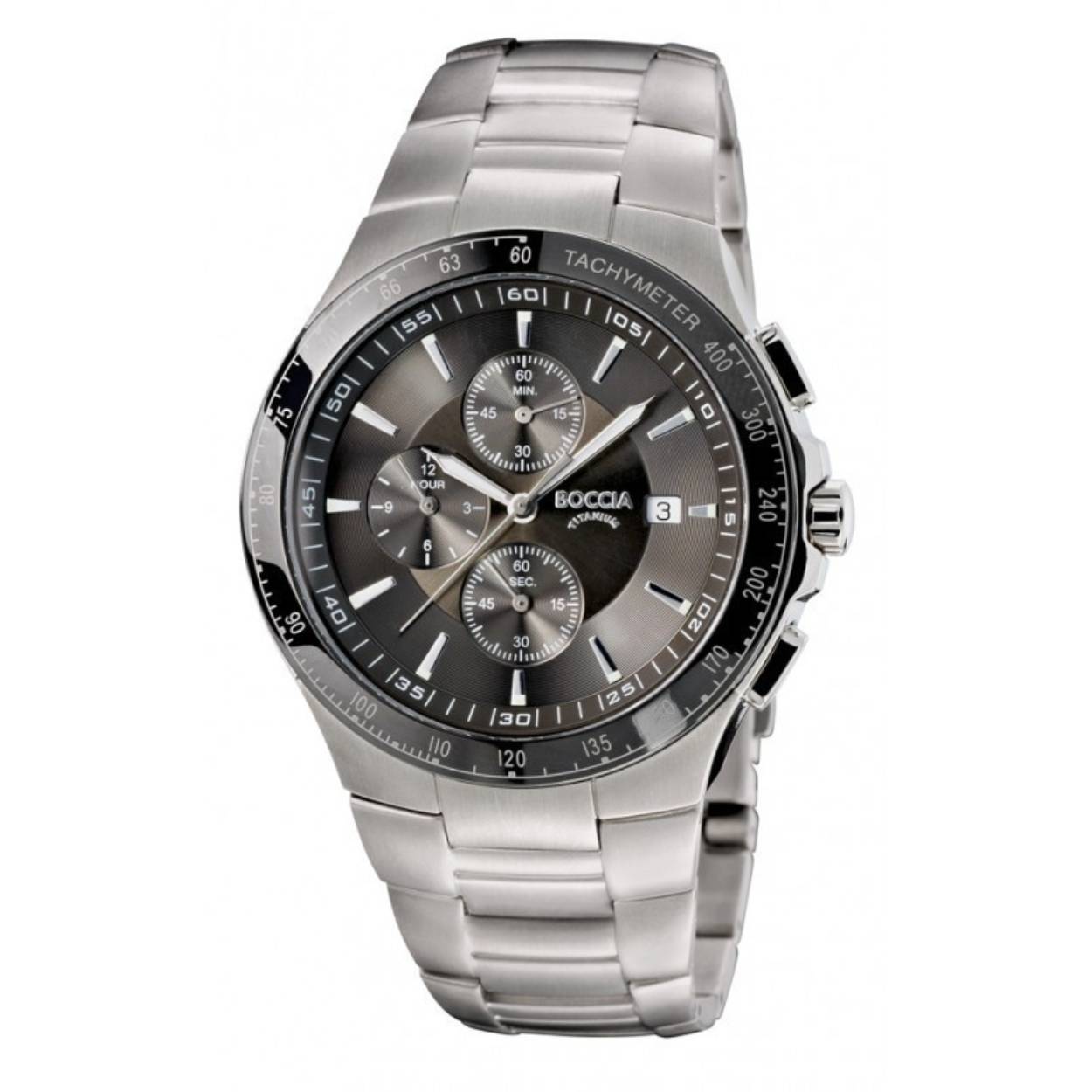 Titanium heren horloge met Chronograaf en volledig titanium kast en band.