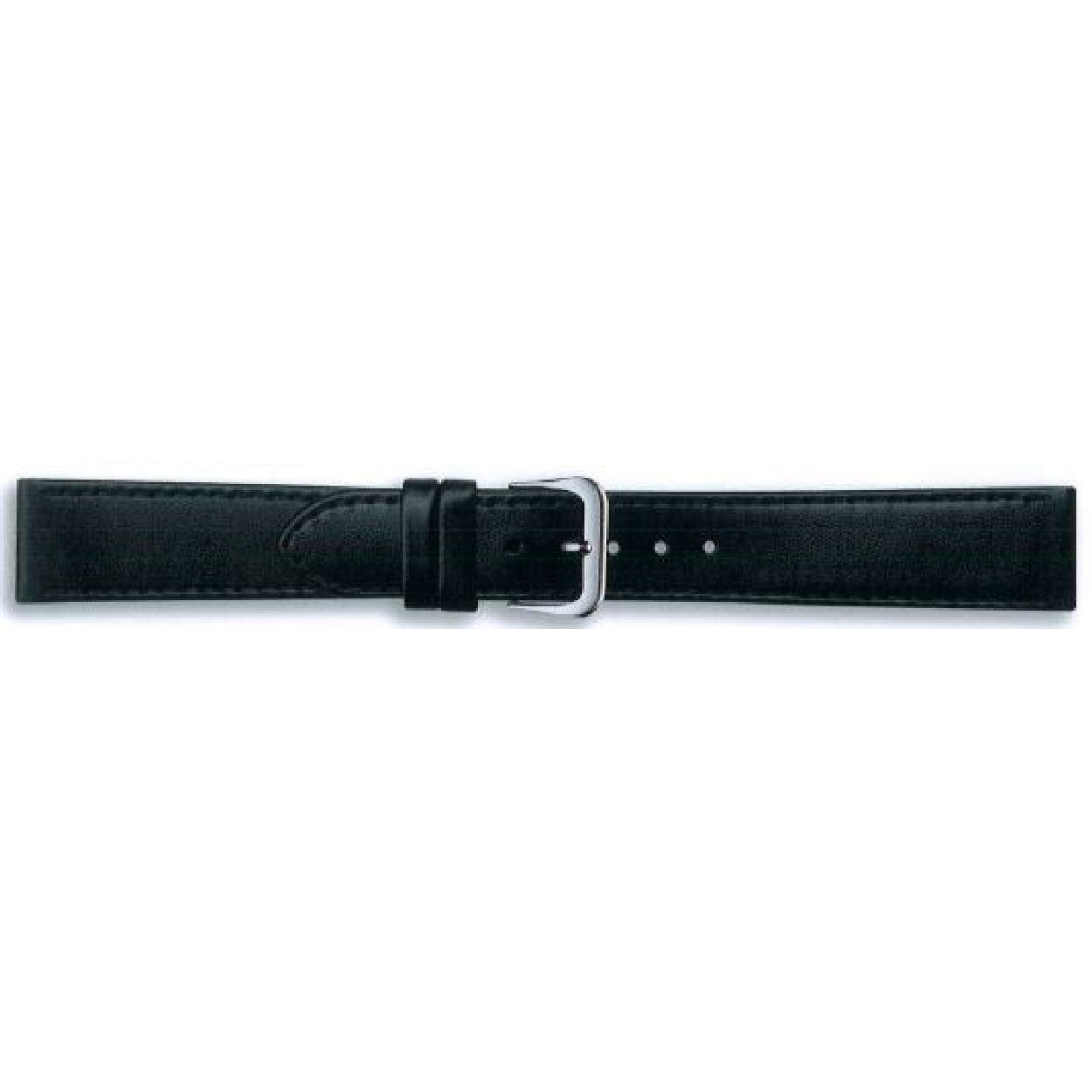 Een mooie horlogeband van het merk Condor gemaakt van leer. De kleur van deze horlogeband is zwart. De breedte is 20mm.