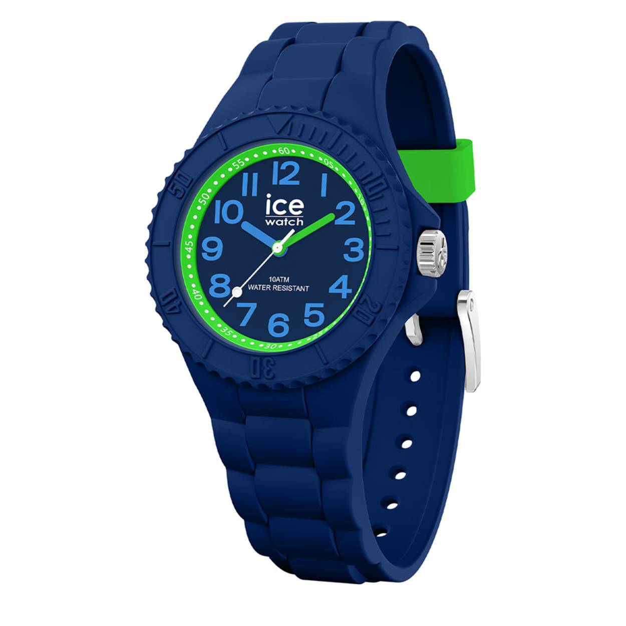 De Ice Hero 'Blue Raptor' is hét ideale kinderuurwerkje!
Dit kleine blauwe siliconen horloge met fluogroene details is trendy, kleurrijk en gemakkelijk leesbaar dankzij de grote cijfers!
Maat XS: 30 mm kastdiameter
Waterdichtheid: 10 ATM