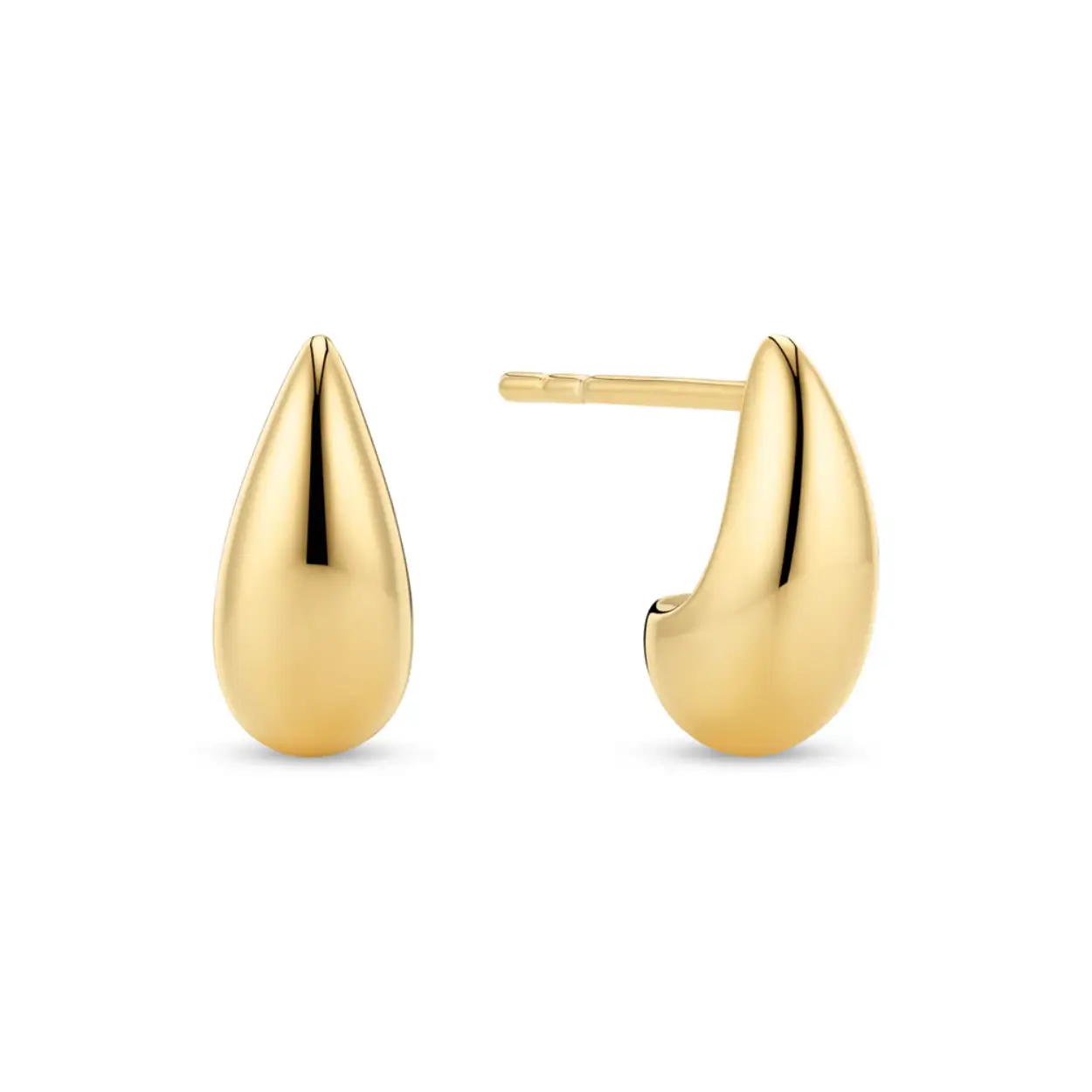 EARRINGS GOCCIOLINA PICCOLO 18K GOLD PLATED, WITH A POLISHED SURFACE.