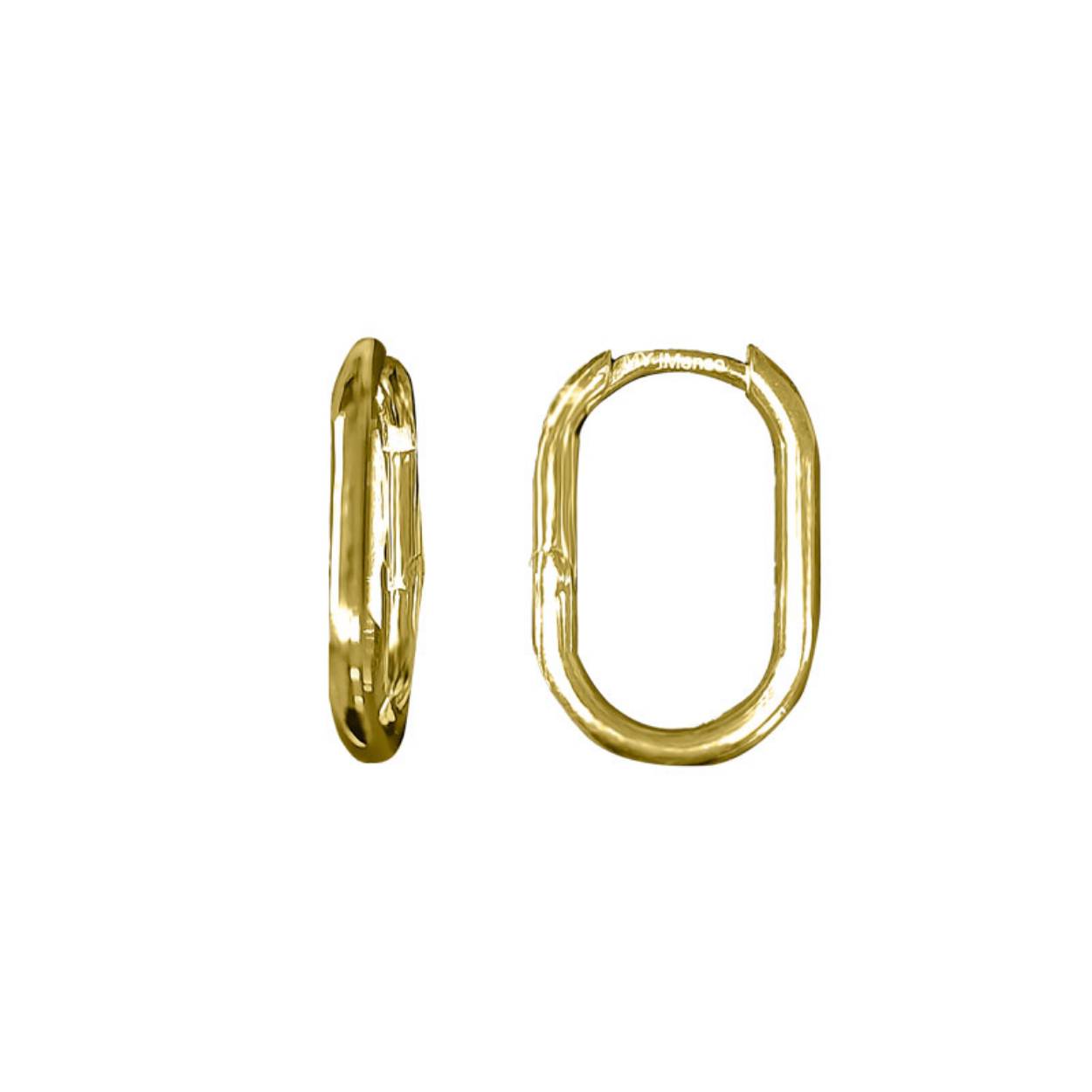 MY iMenso Creoli creol "Ovale CZ 21mm" 925/goud verguld)