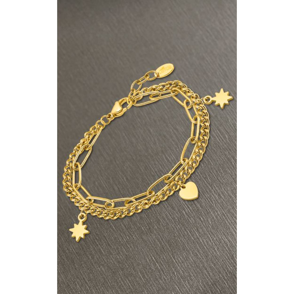 lotus style armband in goudkleurig edelstaal