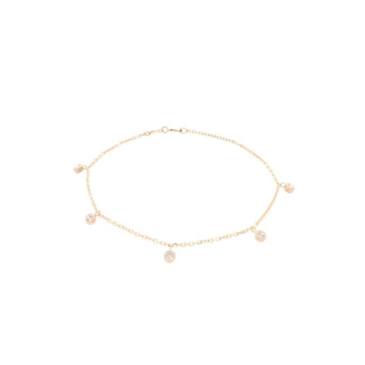 Huiscollectie 14krt geelgouden fantasie armband met zirkonia