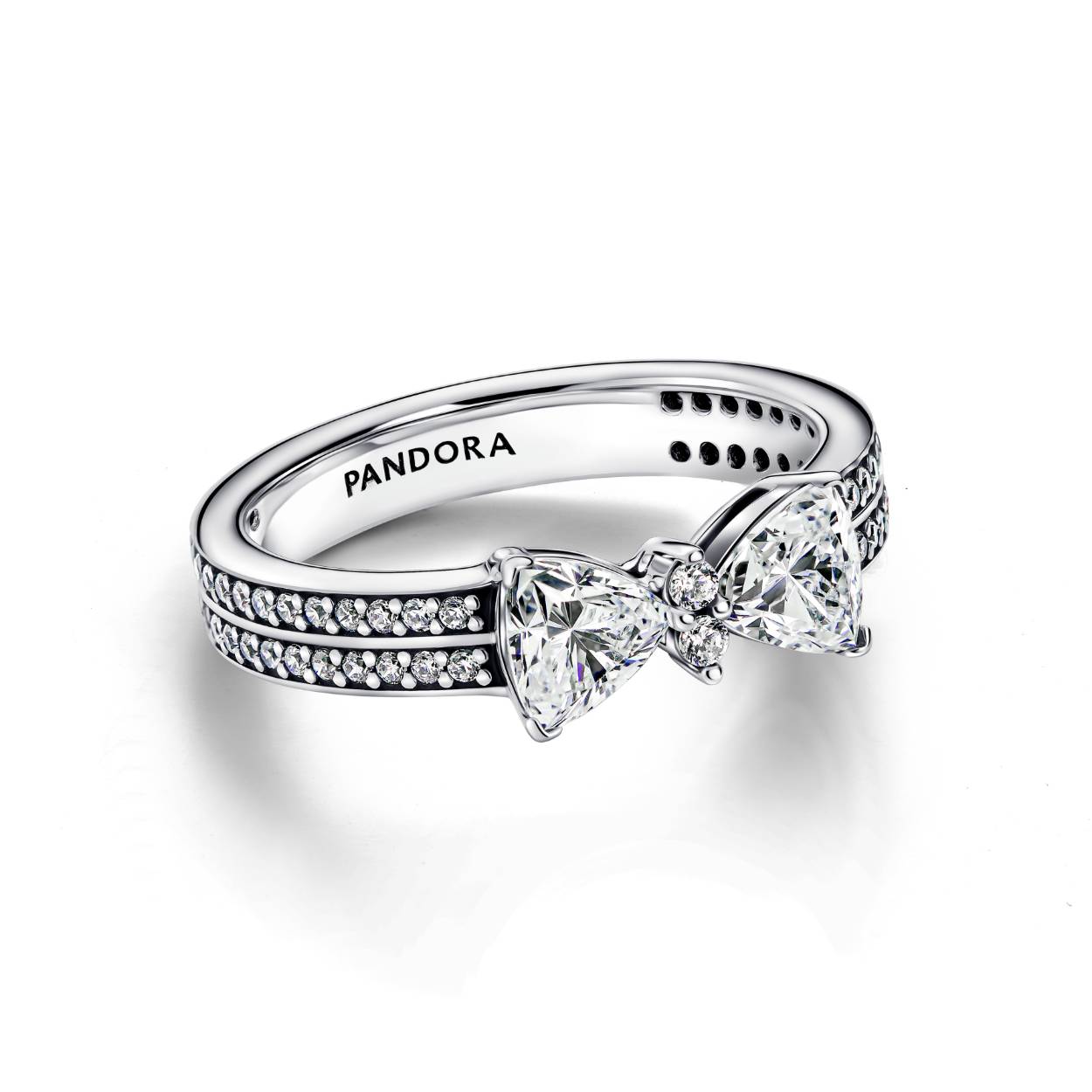 Bow silver ring zirk. mt 56