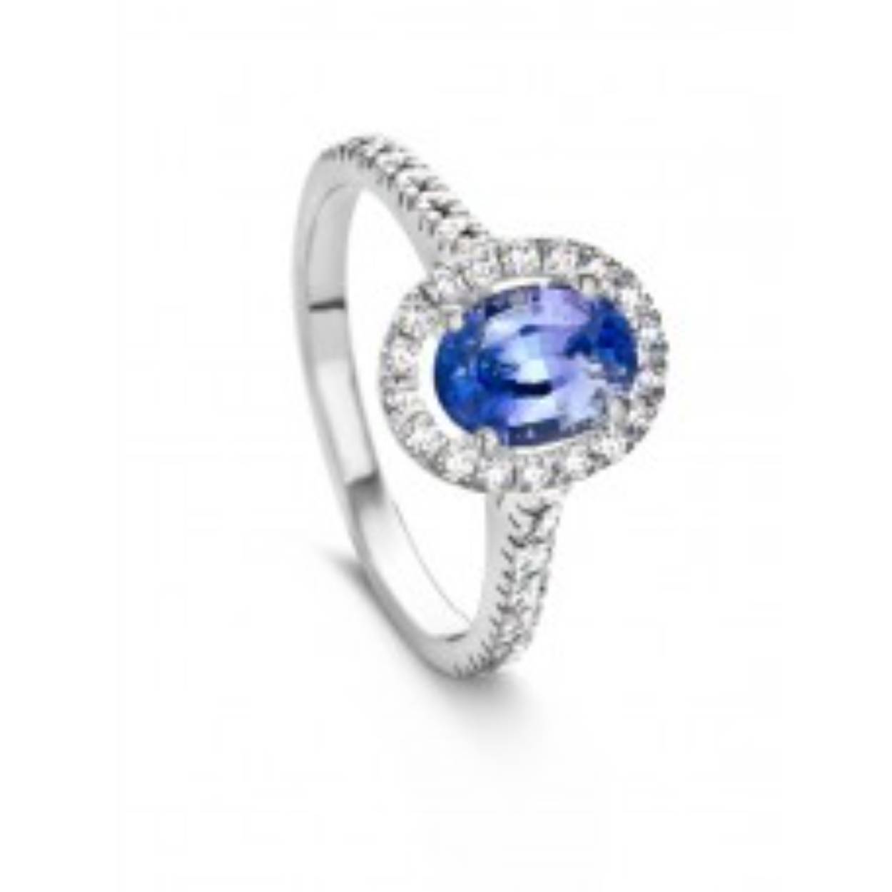 You & Me Ring wit goud briljant saffier