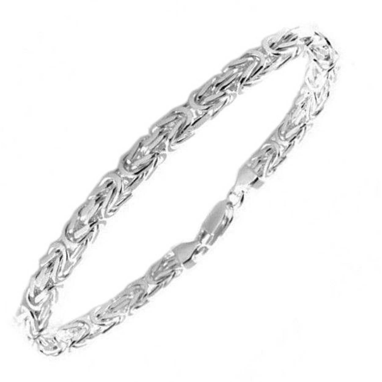 Zilveren armband konings schakel 3.2 mm 21 cm
Massief en degelijk uitgevoerd.