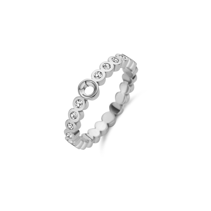 De Melano Twisted Wave ring is vervaardigd uit edelstaal en is voorzien van een verwisselbaar concept. Draag de ring afzonderlijk op een vinger of maak een combinatie met de andere ringen van de Melano Friends, Twisted en/of Vivid Serie.