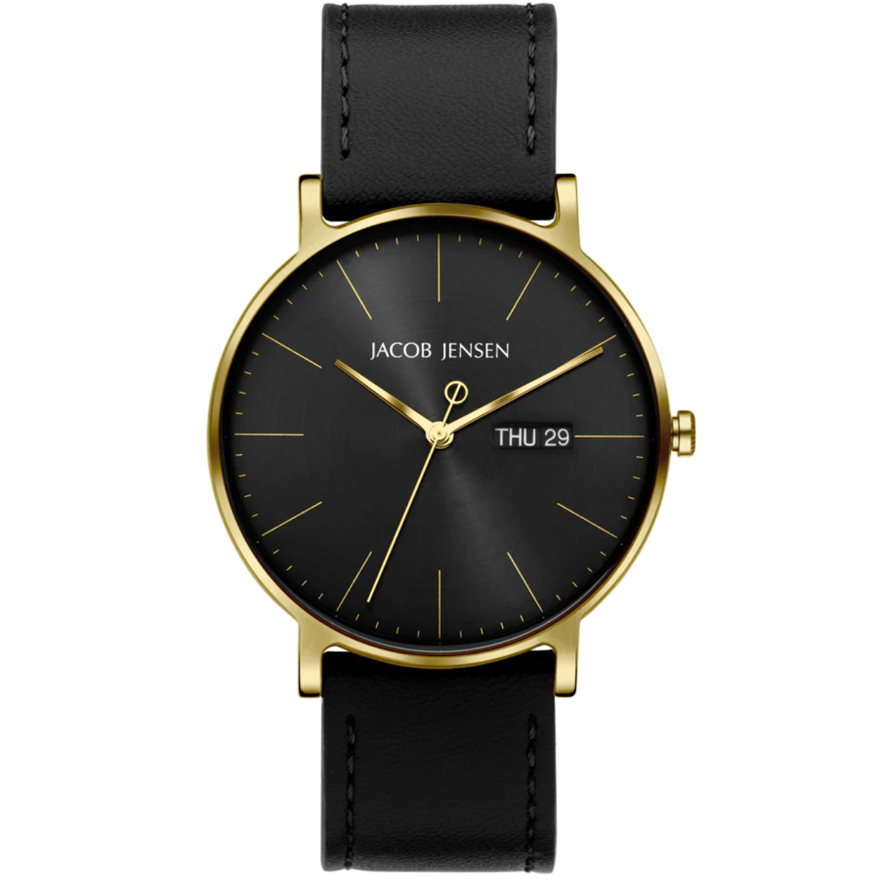 Dit is een horloge van het merk Jacob Jensen gemaakt voor heren.
De specificaties zijn als volgt:
Kastmaat: 40
Kastdikte: 8
Bandlengte: 19
Bandbreedte: 20
Waterdichtheid: 5 ATM / 50 Meter / 165 Feet
Dit horloge heeft de volgende functies/eigenschappen:
Datumaanduiding
Dagaanduiding