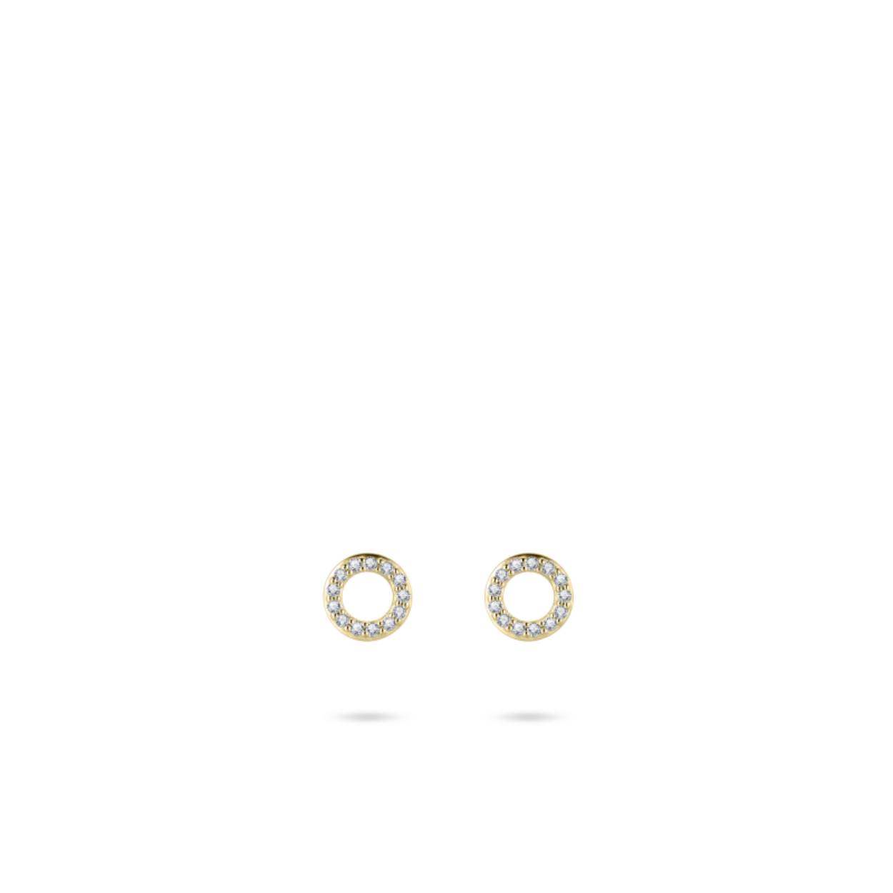 Gisser Jewels Zilver oorstekers goud VGE035