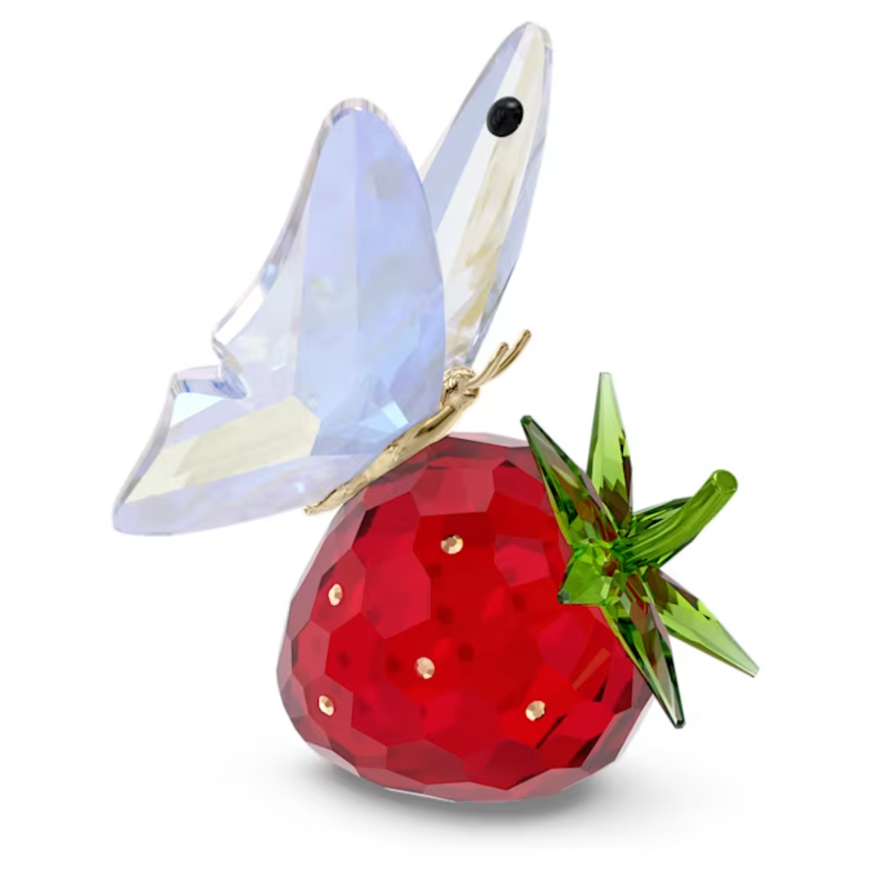 In dit stille moment in de natuur landt een delicate vlinder op een rijpe aardbei. Dit vakkundig vervaardigde tafereel is zeer kleurrijk en voorzien van gelakte metalen accenten en 461 kristallen facetten die elk detail vangen. Dit lieflijke en vrolijke woonaccessoire zal iedereen blij maken. Decoratief voorwerp. Geen speelgoed. Niet geschikt voor kinderen jonger dan 15 jaar.

