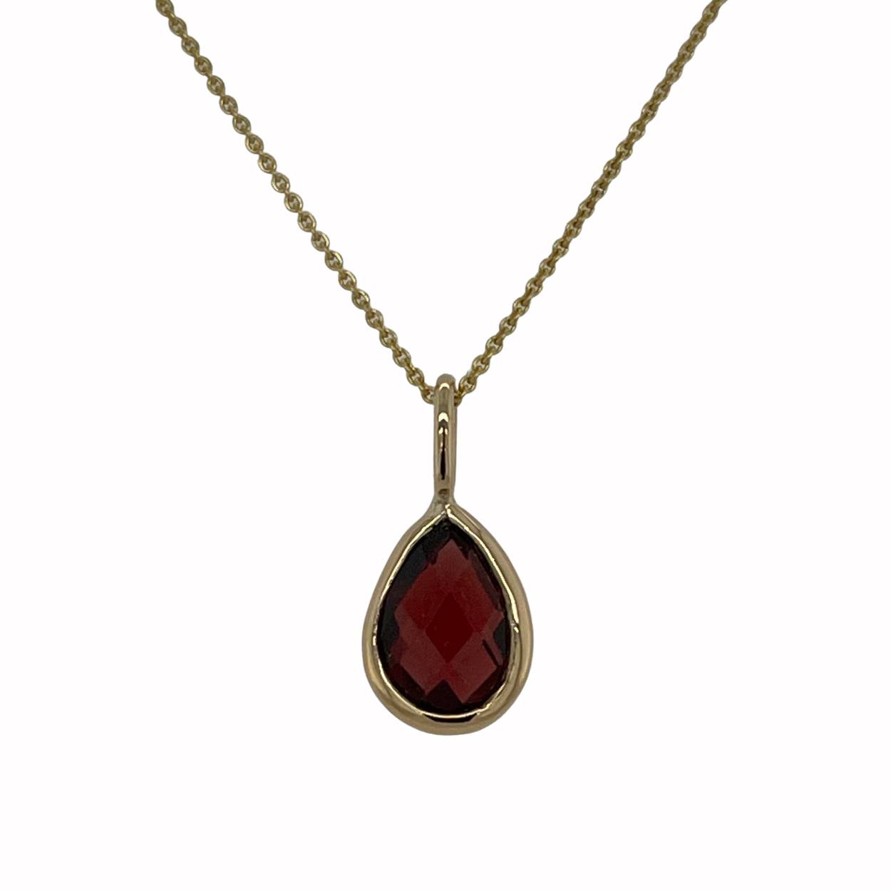 Hanger geelgoud granaat PG301