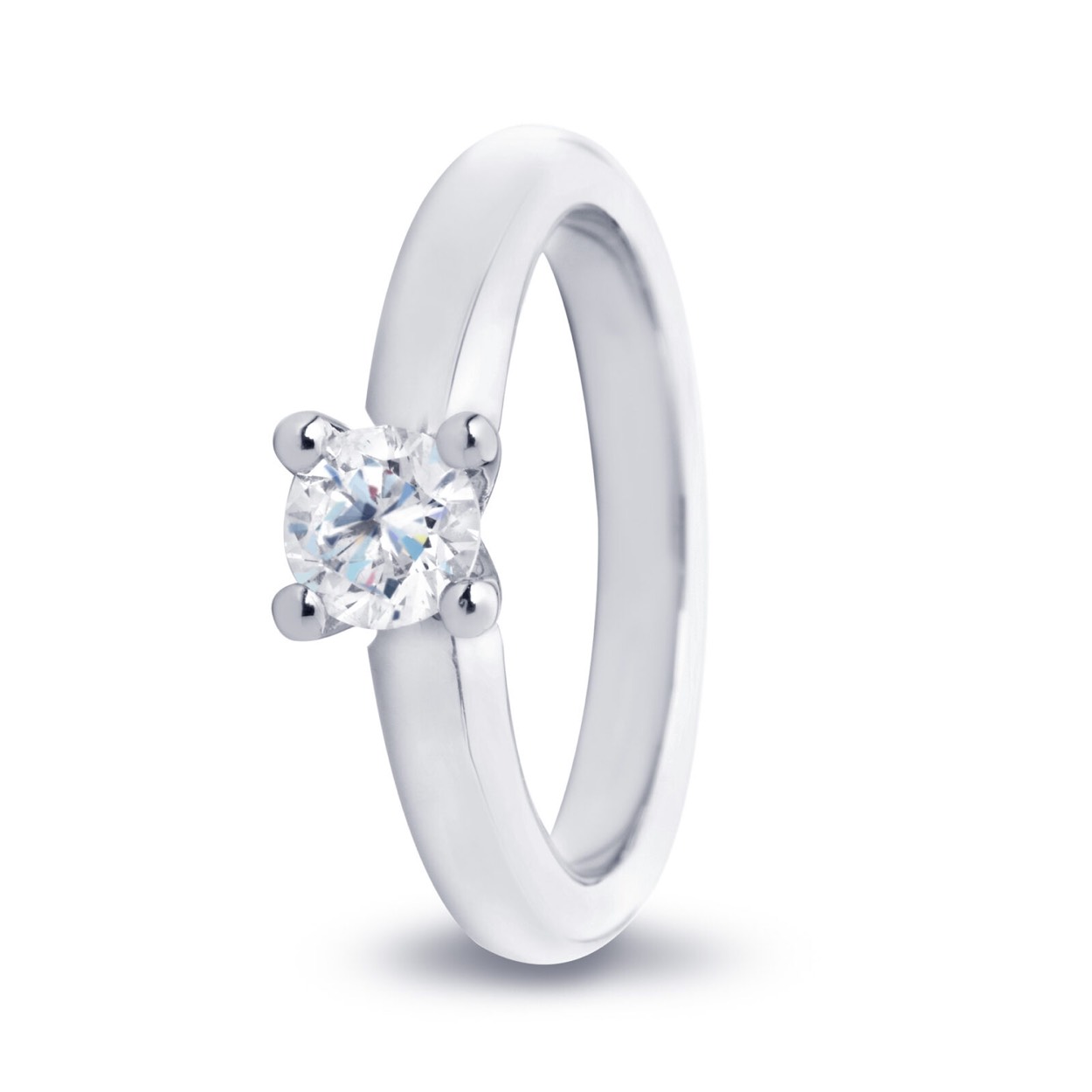 R&C ring witgoud maat 17