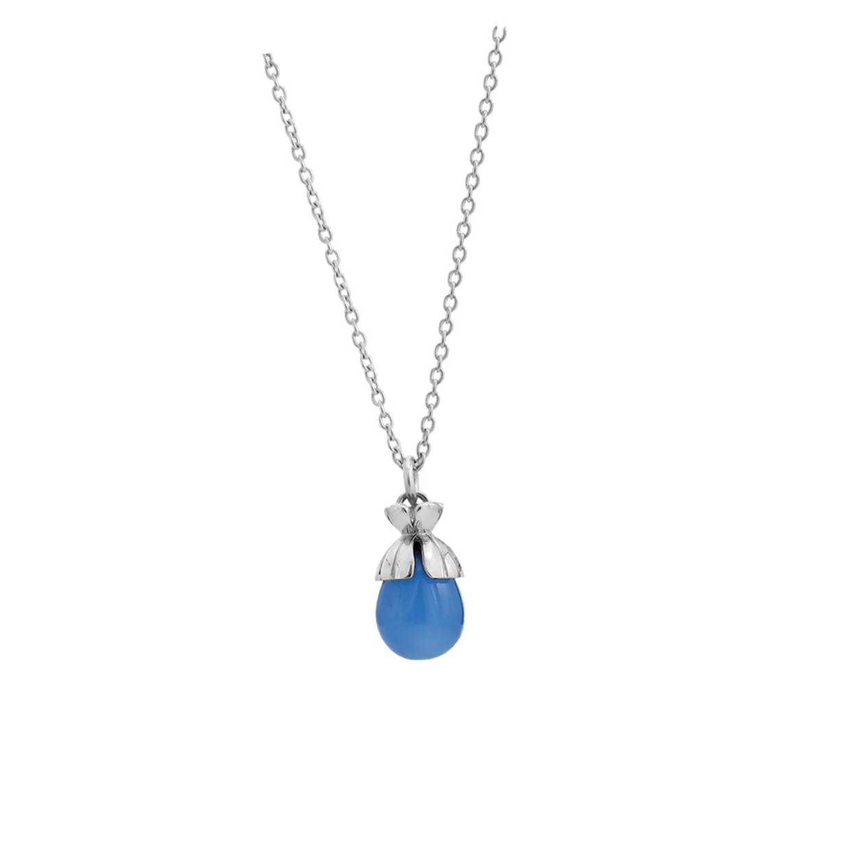 zilveren Rabinovich collier Crown Imperial met blauwe calcedoon 78902008