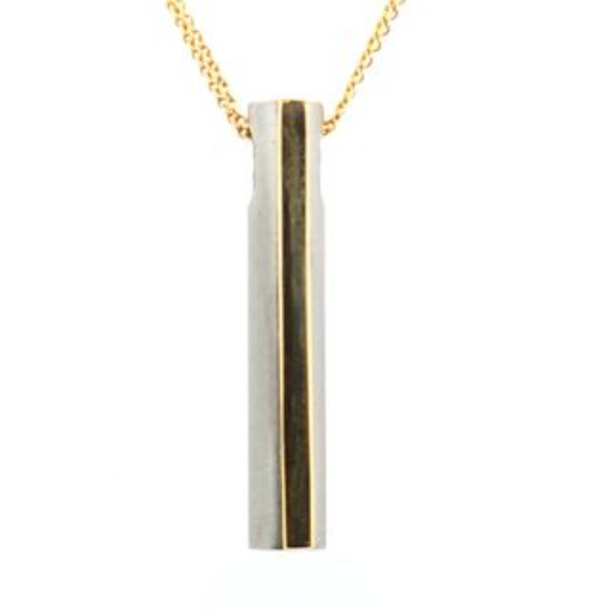 titanium hanger met gouden lijn