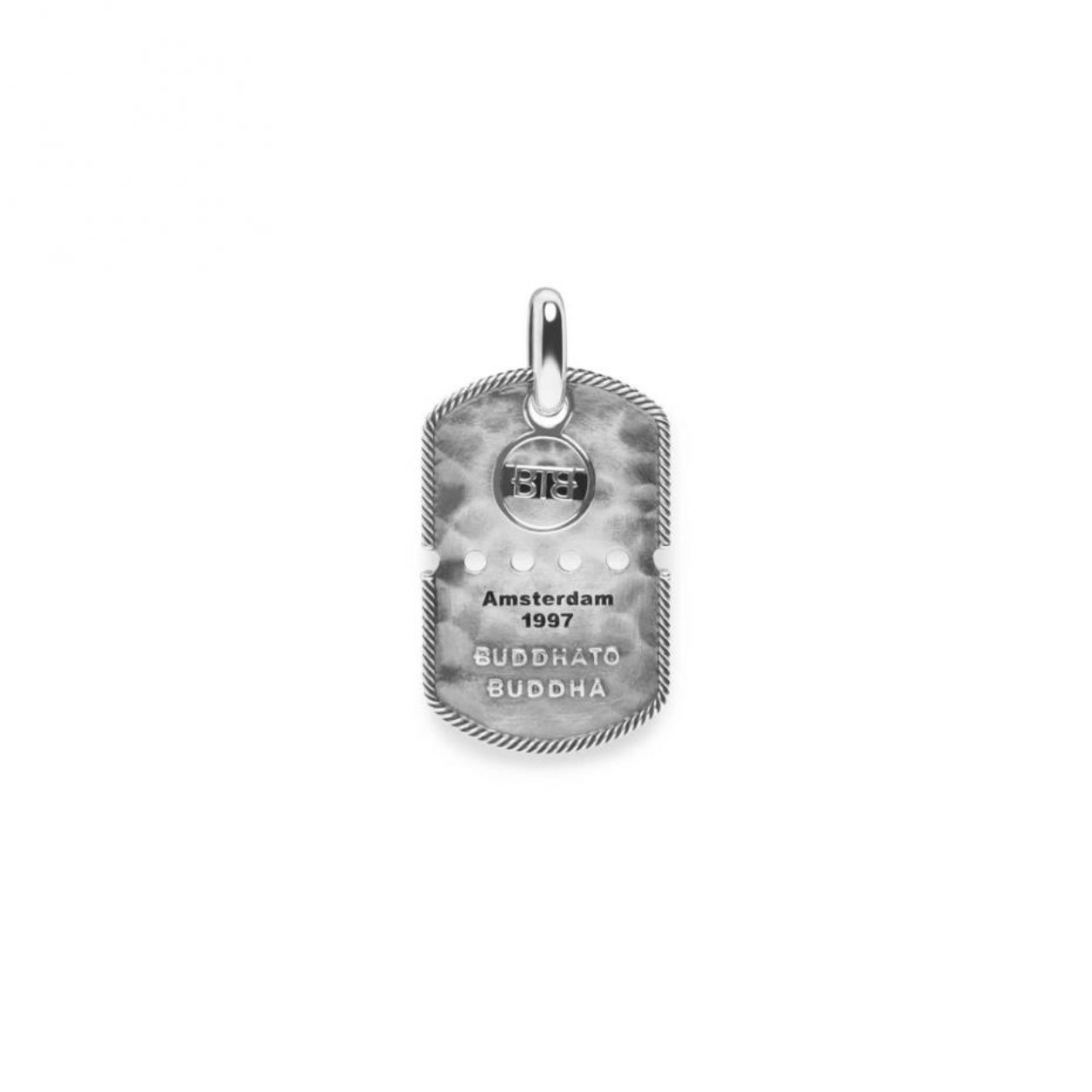 Je Buddha to Buddha-halsketting verfraaien? Deze stoere Army Tag Pendant is van hoogwaardige kwaliteit en wordt met de hand gemaakt van 925 sterling zilver. Dat zie je terug in de fraaie afwerking, de mooie accenten en de subtiele bewerking van de oppervlakten. Dit maakt elke tag uniek. De Army Tag Pendant past op alle halskettingen van Buddha to Buddha.