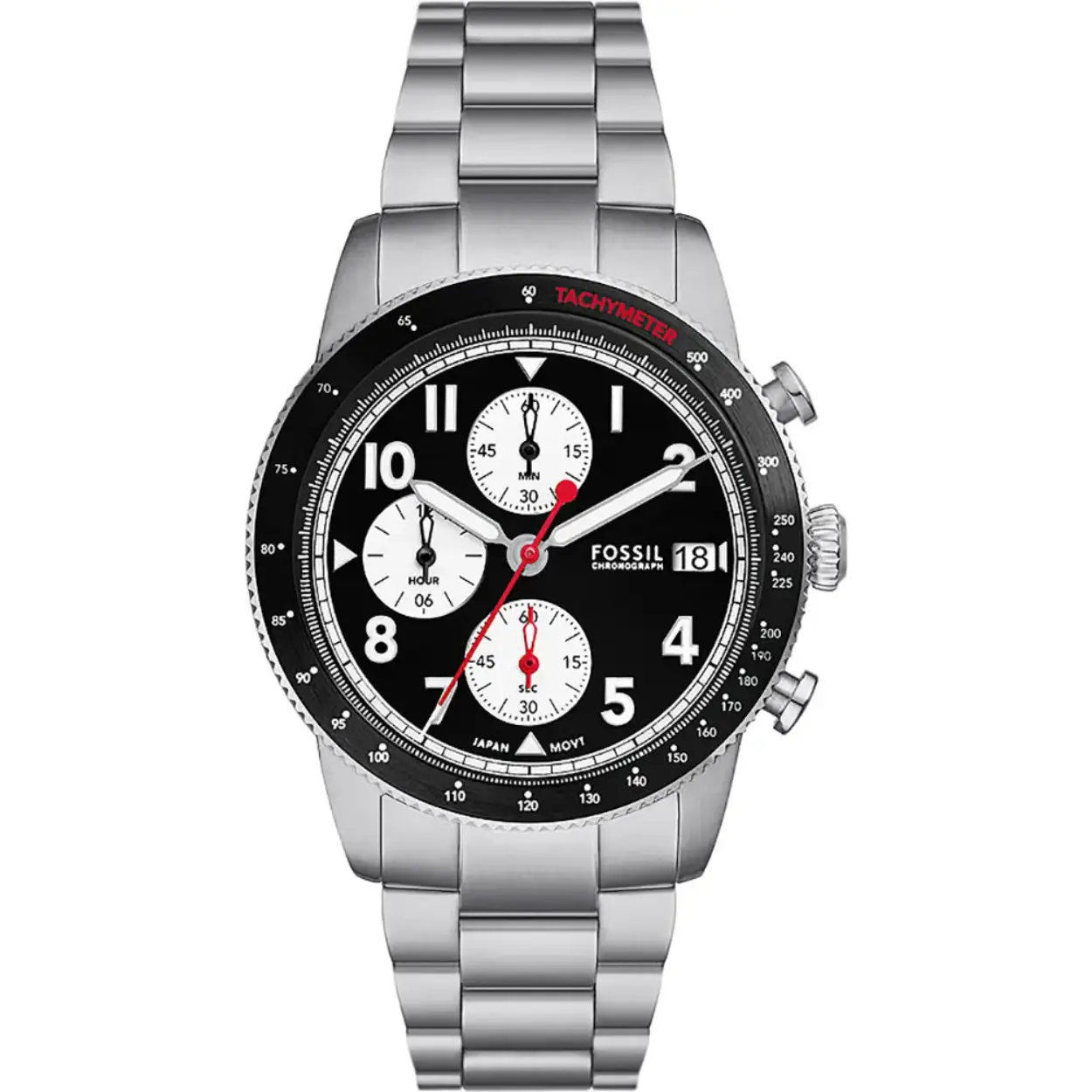 Dit Fossil horloge heeft een kast gemaakt van Roestvrijstaal met een diameter van 42 mm en is voorzien van een metalen band. In de kast bevindt zich een Seiko Instruments Inc. kwaliteitsuurwerk en is afgewerkt met Mineraalglas.